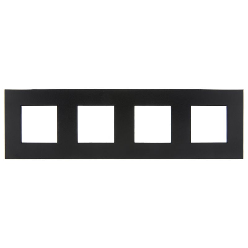 SKANDY Рамка 4-местная SK-F34Bl металл черный IEK