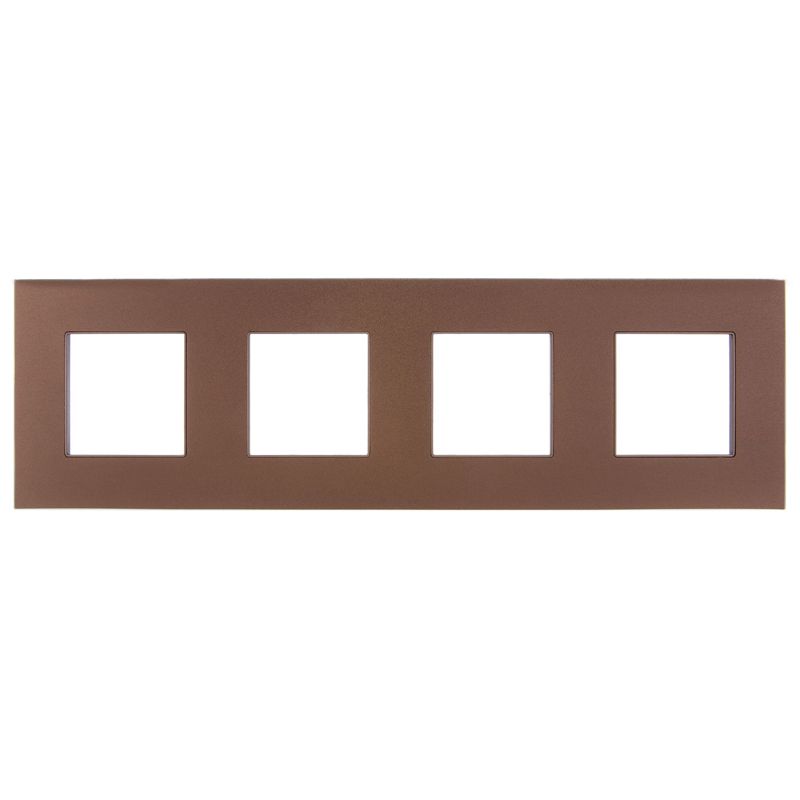 SKANDY Рамка 4-местная SK-F34Br металл шоколад IEK