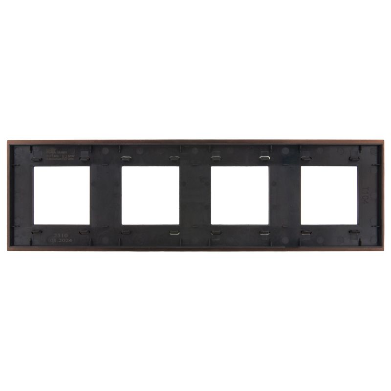 SKANDY Рамка 4-местная SK-F34Br металл шоколад IEK