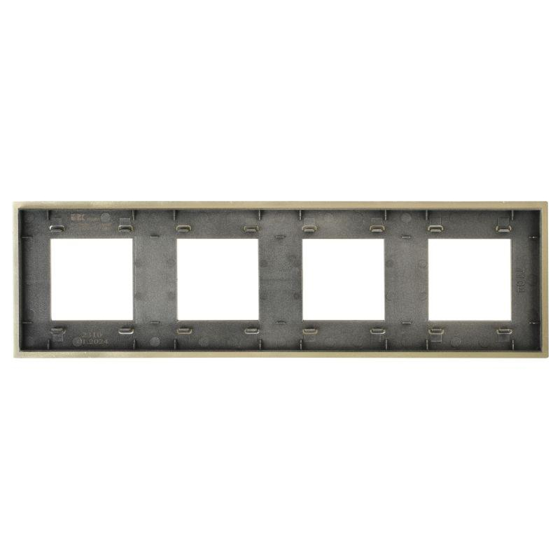 SKANDY Рамка 4-местная SK-F34Sh металл шампань IEK