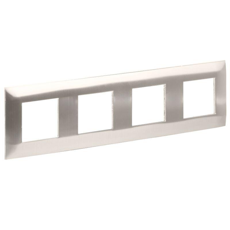 SKANDY Рамка 4-местная SK-F34N металл никель IEK