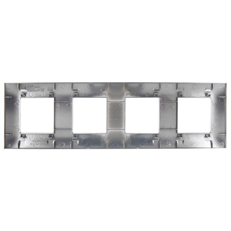 SKANDY Рамка 4-местная SK-F34N металл никель IEK