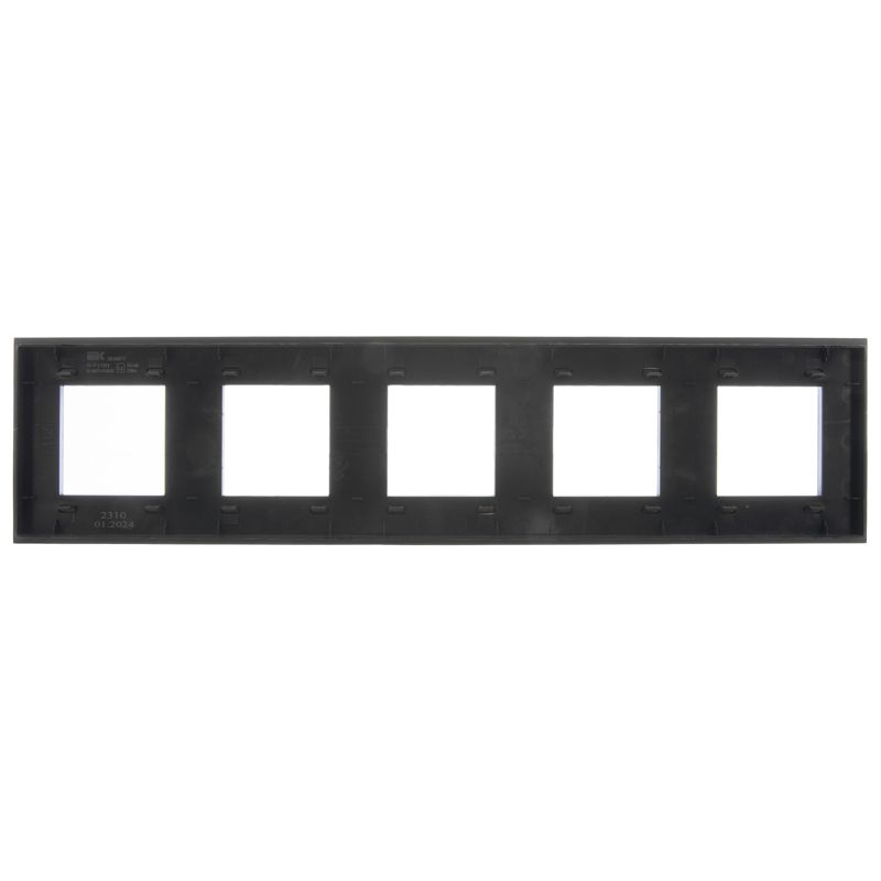 SKANDY Рамка 5-местная SK-F25Bl стекло черный IEK