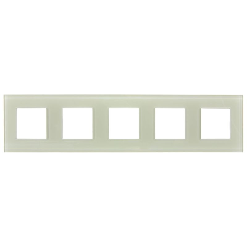 SKANDY Рамка 5-местная SK-F25B стекло беж. IEK