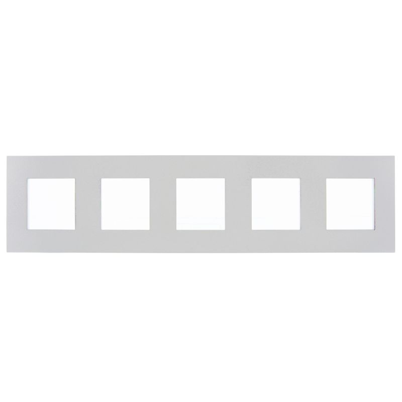 SKANDY Рамка 5-местная SK-F35S металл серебряный IEK