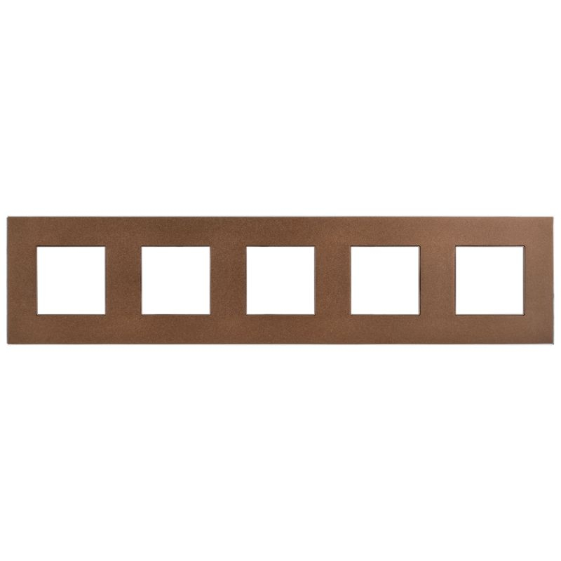 SKANDY Рамка 5-местная SK-F35Br металл шоколад IEK