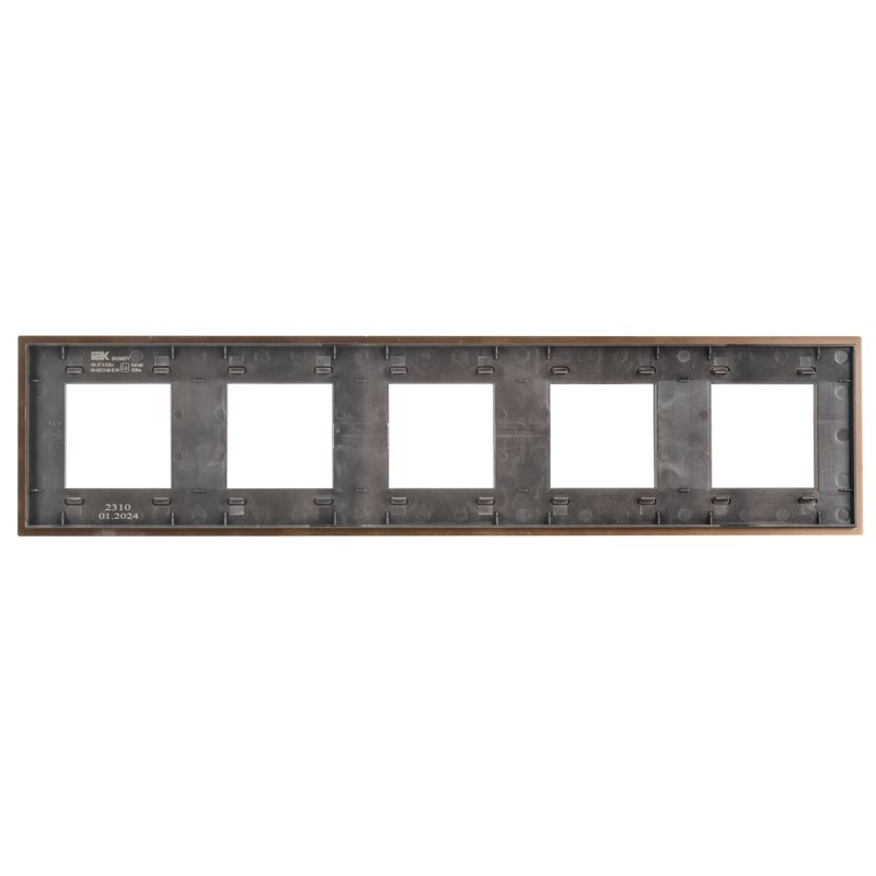 SKANDY Рамка 5-местная SK-F35Br металл шоколад IEK