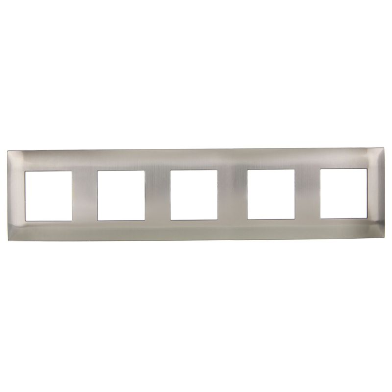 SKANDY Рамка 5-местная SK-F35N металл никель IEK