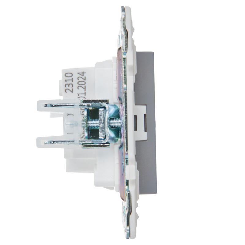 SKANDY Розетка без заземления без защитных шторок 10А SK-R02Gr серый IEK