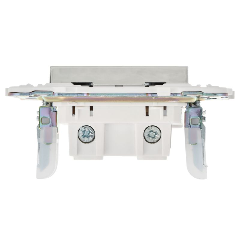 SKANDY Розетка без заземления без защитных шторок 10А SK-R02N металл никель IEK