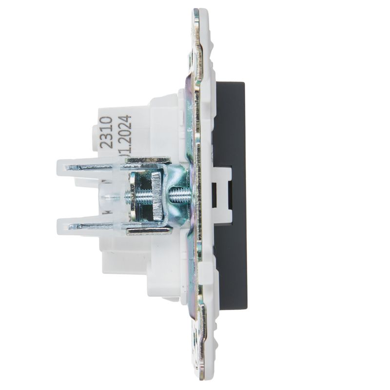 SKANDY Розетка без заземления без защитных шторок 10А SK-R02G графит IEK