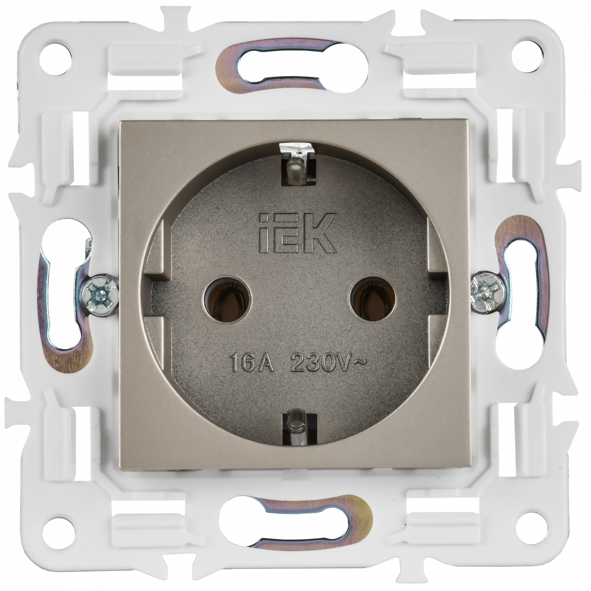 SKANDY Розетка с заземлением без защитных шторок 16А SK-R05Sh шампань IEK