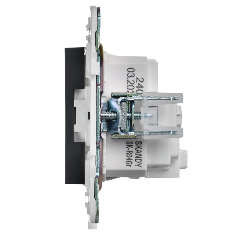 SKANDY Розетка с заземлением без защитных шторок 16А SK-R05T титан IEK