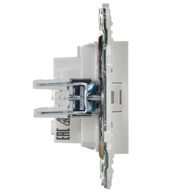 SKANDY Розетка без заземления с защитными шторками 10А SK-R01W арктический белый IEK