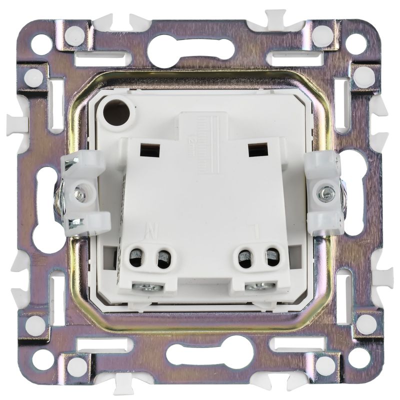 SKANDY Розетка без заземления с защитными шторками 10А SK-R01Gr серый IEK