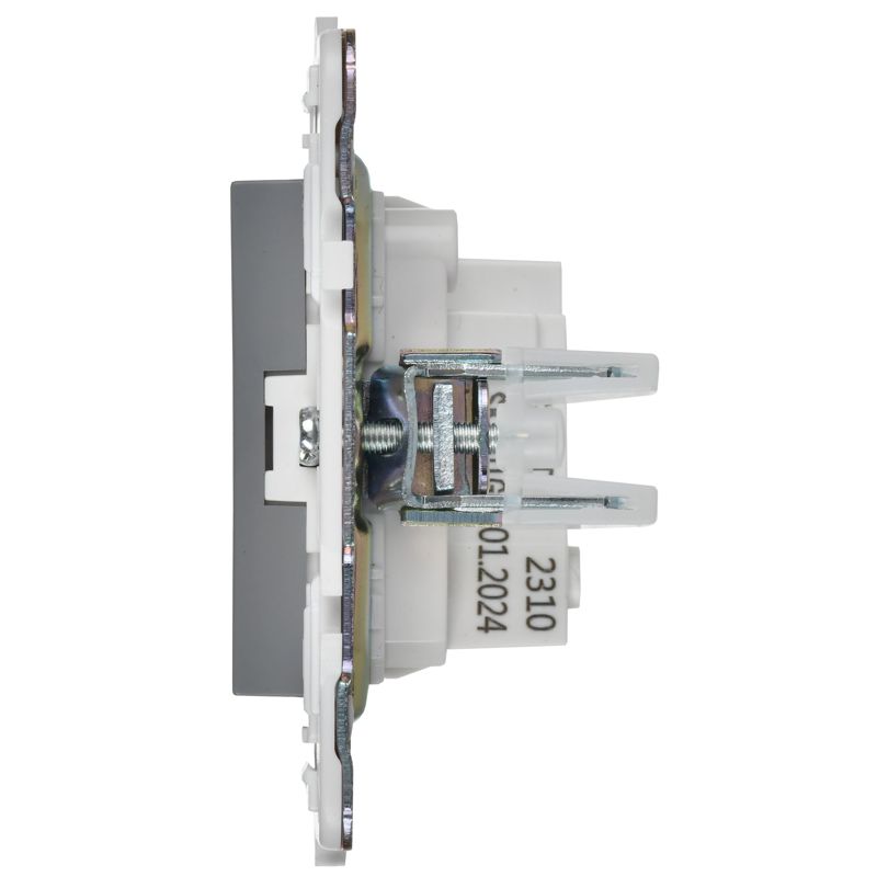 SKANDY Розетка без заземления с защитными шторками 10А SK-R01Gr серый IEK