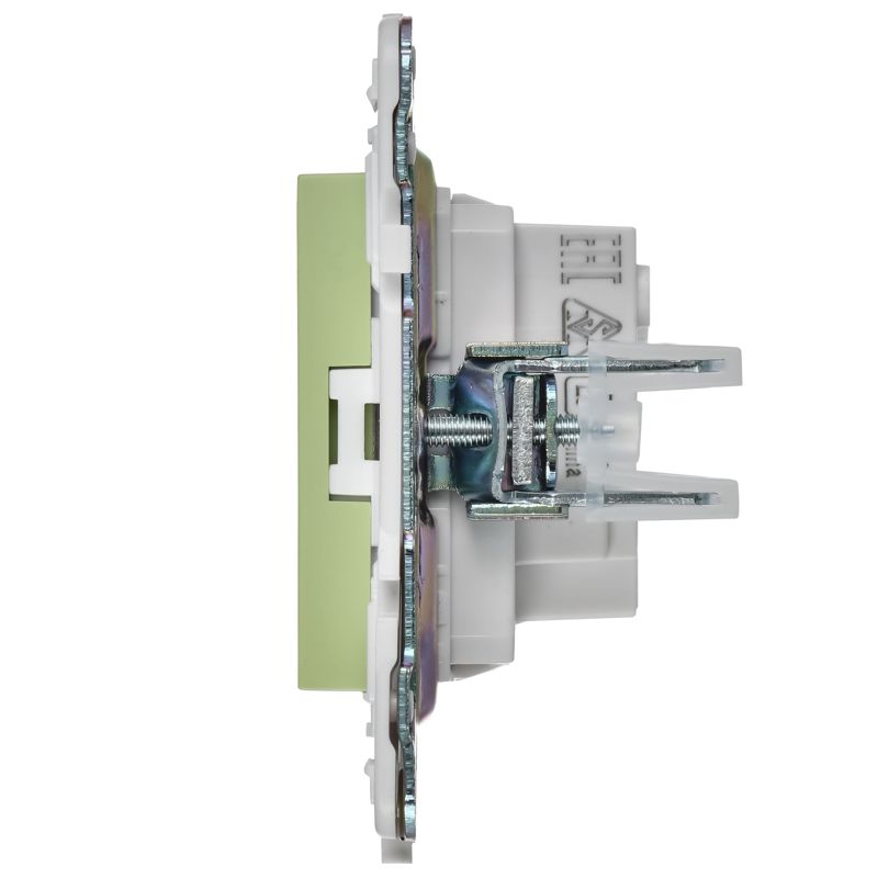 SKANDY Розетка без заземления с защитными шторками 10А SK-R01G мятный IEK