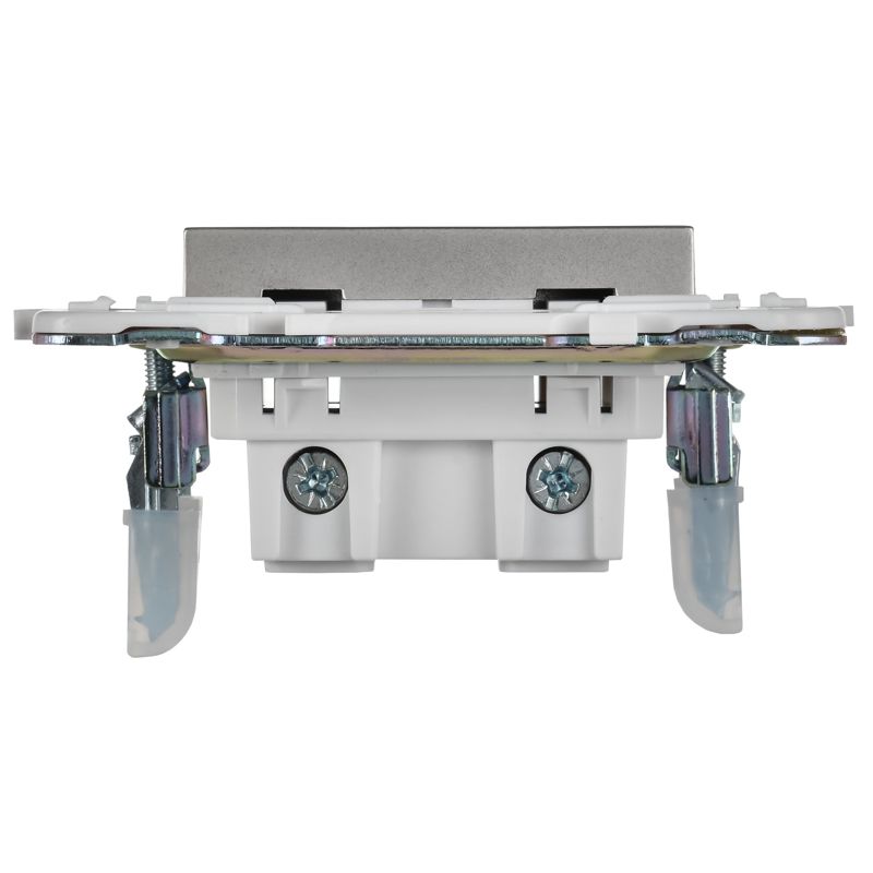 SKANDY Розетка без заземления с защитными шторками 10А SK-R01S серебряный IEK