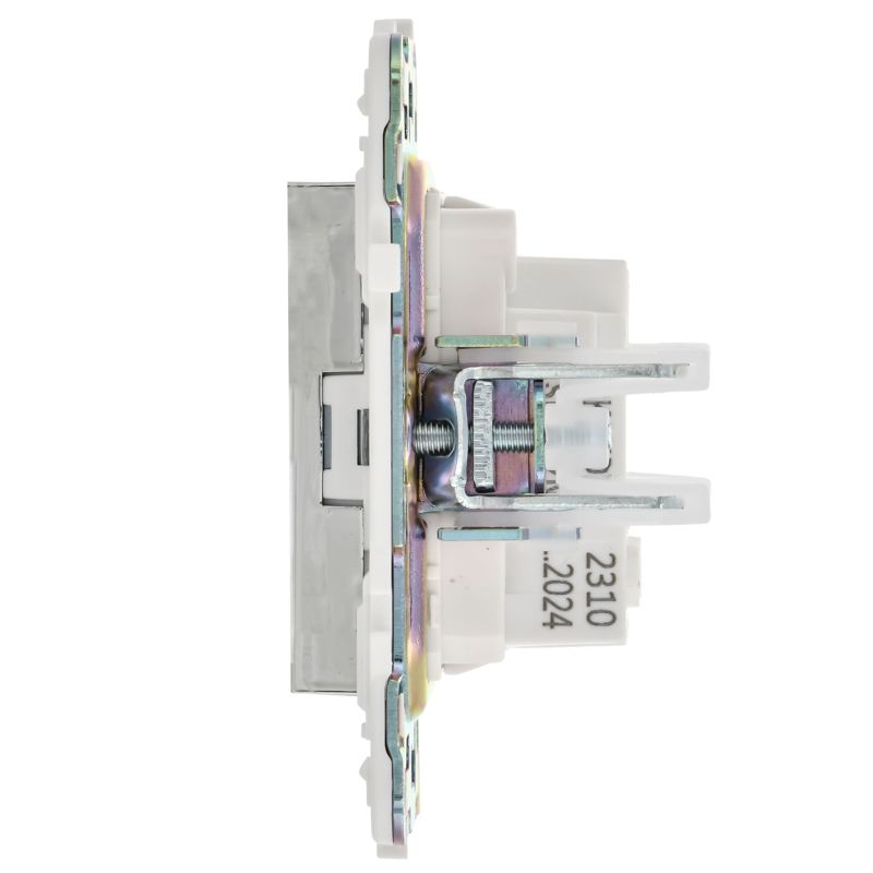 SKANDY Розетка без заземления с защитными шторками 10А SK-R01N металл никель IEK