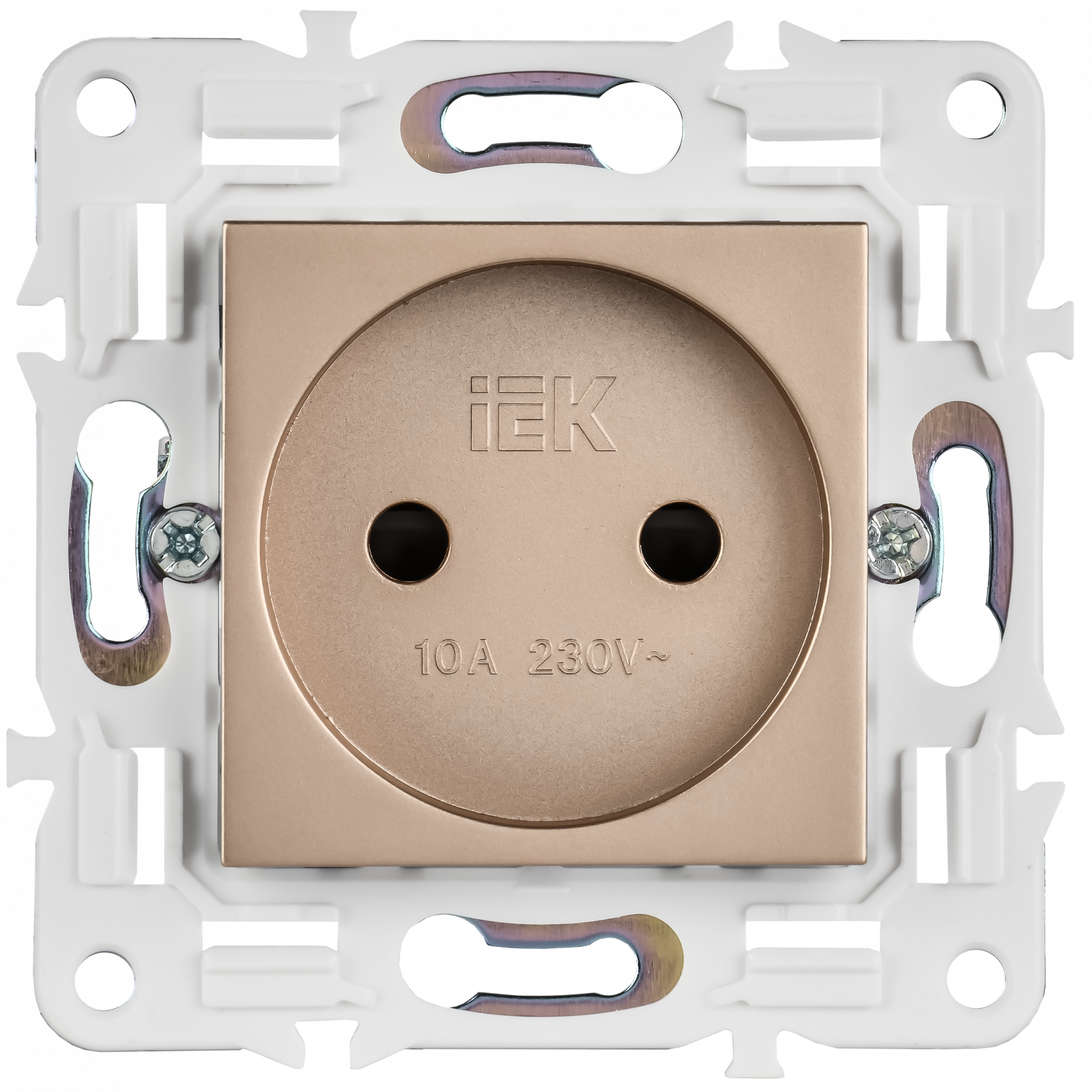 SKANDY Розетка без заземления с защитными шторками 10А SK-R01Sa песочный IEK