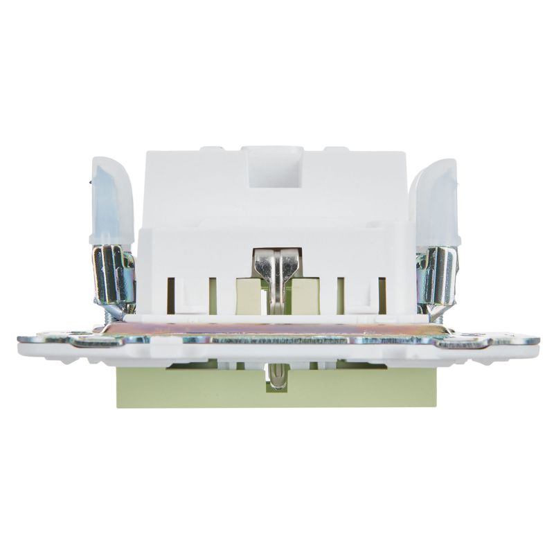 SKANDY Розетка с заземлением с защитными шторками 16А безвинтовое крепление SK-R06G мятный IEK