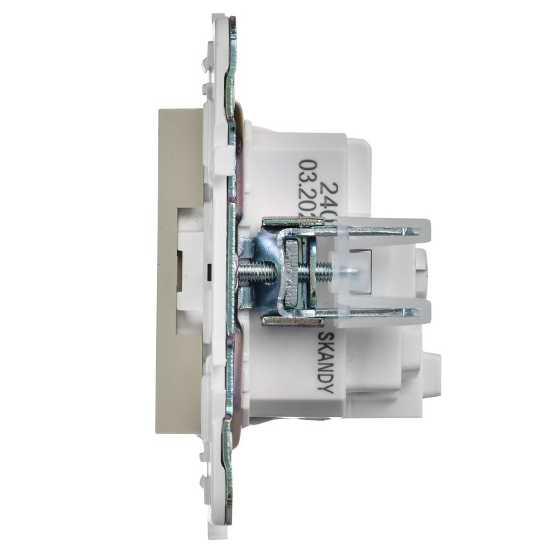 SKANDY Розетка с заземлением с защитными шторками 16А SK-R04B бежевый IEK