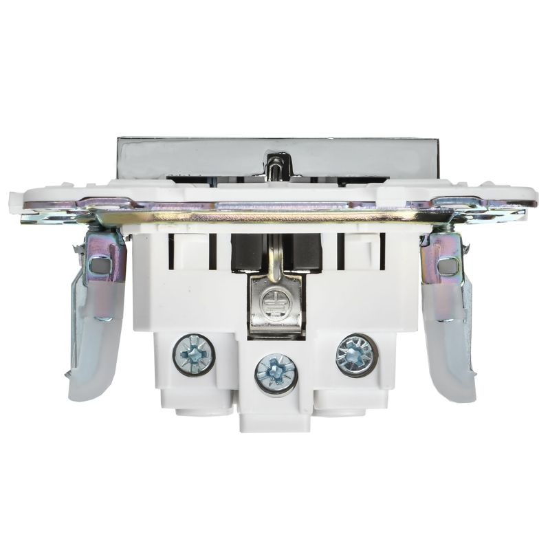 SKANDY Розетка с заземлением с защитными шторками 16А SK-R04N металл никель IEK