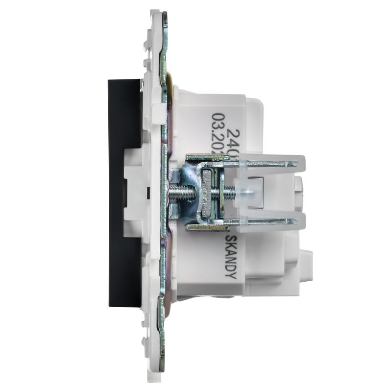 SKANDY Розетка с заземлением с защитными шторками 16А SK-R04G графит IEK