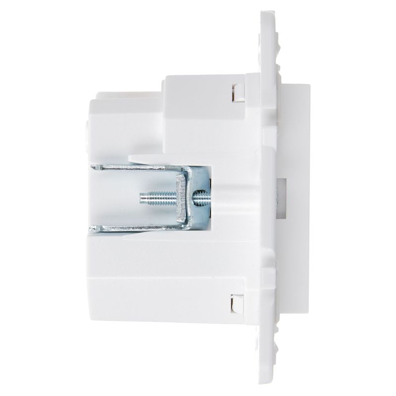 SKANDY Розетка с заземлением с защитными шторками 16А с USB C 18Вт SK-R17W арктический белый IEK