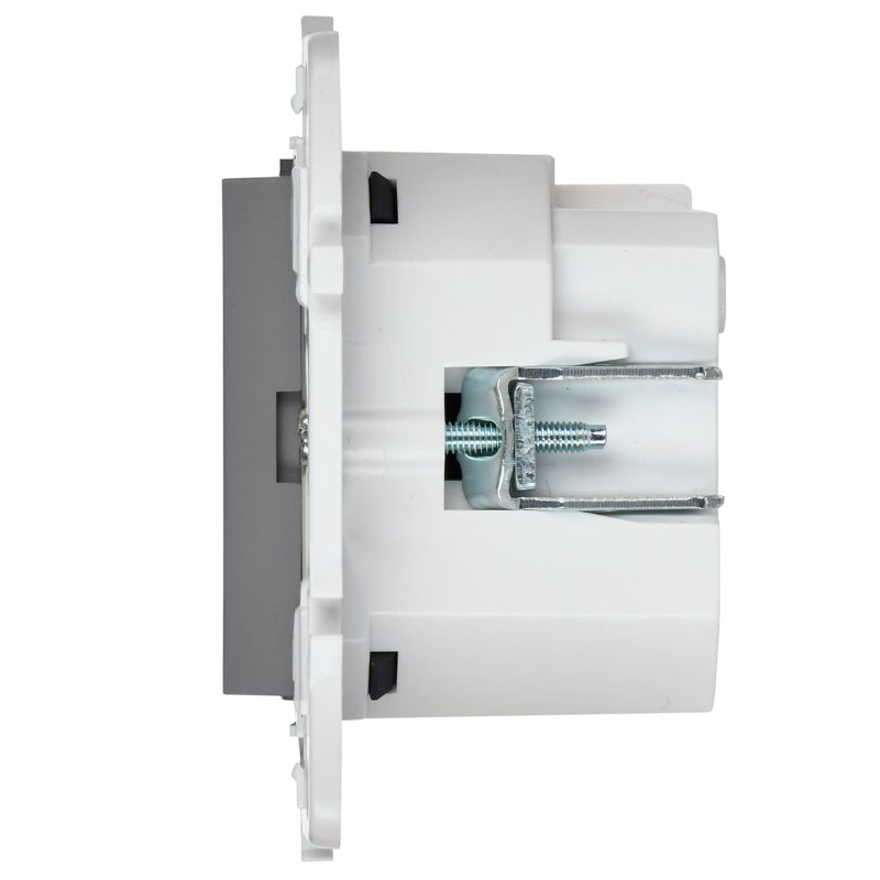 SKANDY Розетка с заземлением с защитными шторками 16А с USB C 18Вт SK-R17Gr серый IEK