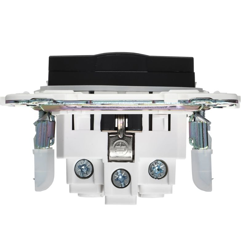 SKANDY Розетка 1-местная с заземлением с защитными шторками и крышкой 16А IP44 SK-R11Bl черный IEK