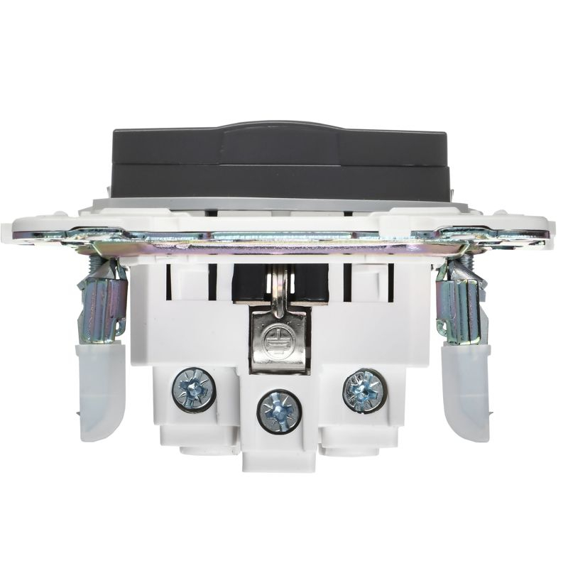 SKANDY Розетка 1-местная с заземлением с защитными шторками и крышкой 16А IP44 SK-R11G графит IEK