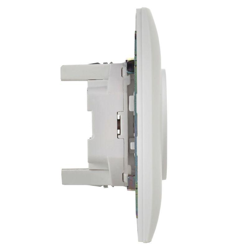 SKANDY Розетка 2-местная без заземления без защитных шторок 10А в сборе SK-R10W арктический белый IEK