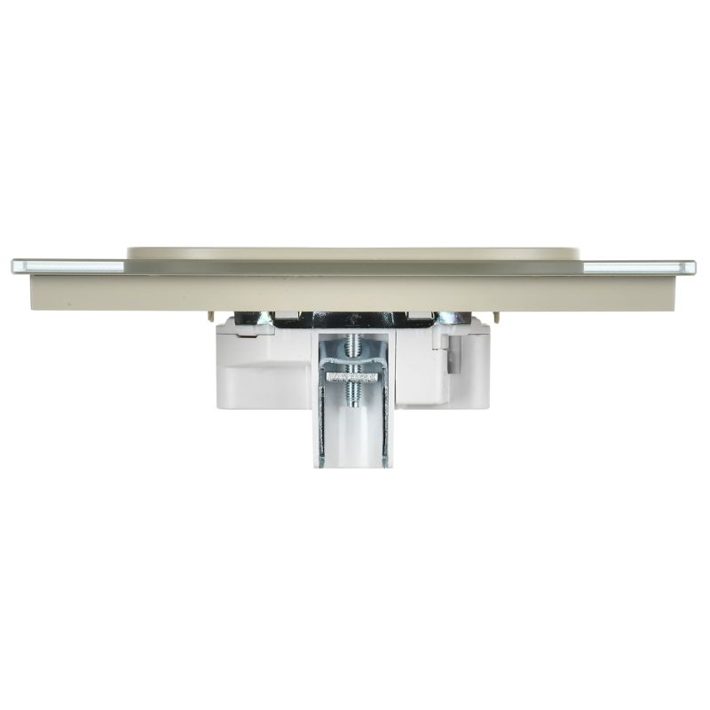 SKANDY Розетка 2-местная без заземления без защитных шторок для плоской вилки 10А SK-R03B стекло бежевый IEK