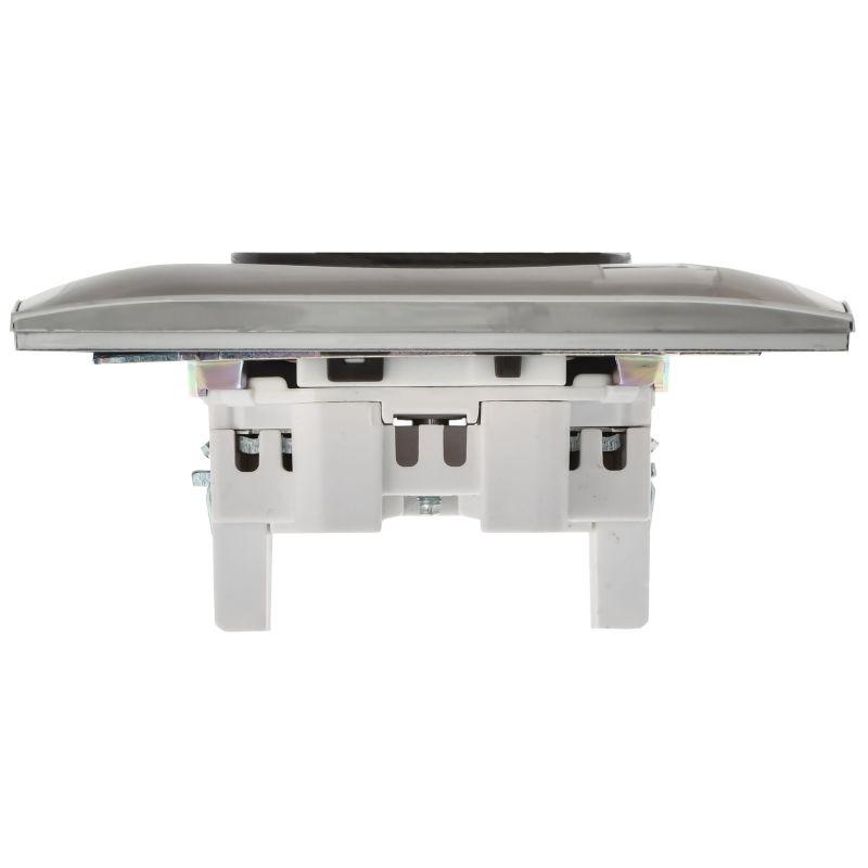 SKANDY Розетка 2-местная без заземления без защитных шторок 10А в сборе SK-R10N металл никель IEK