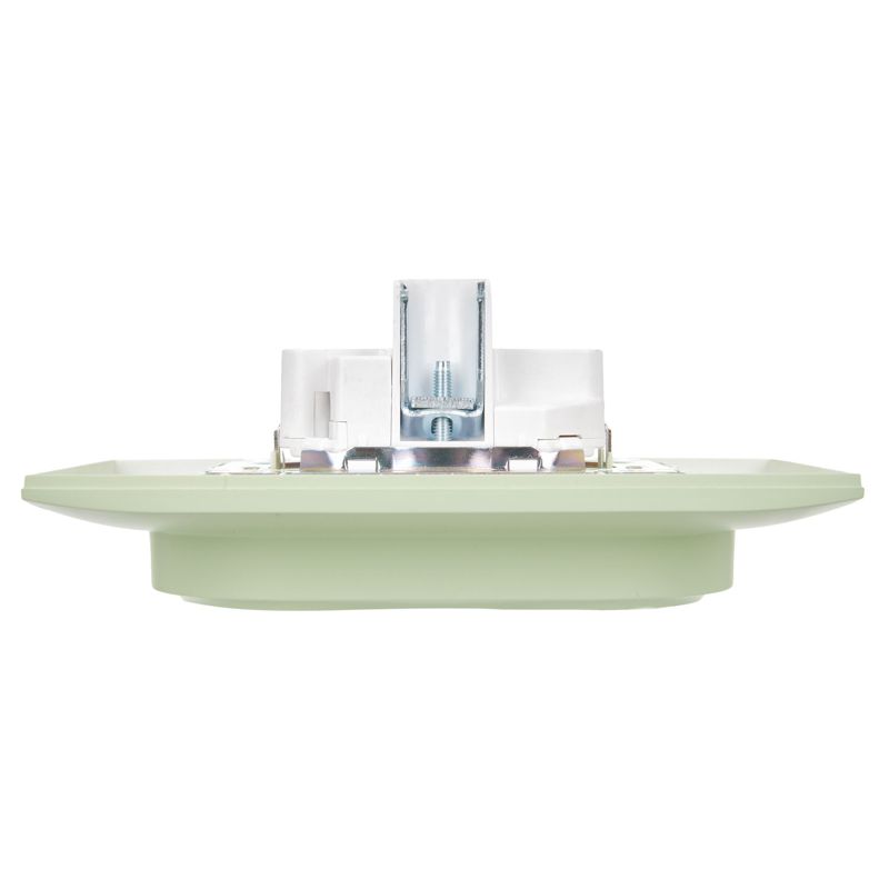 SKANDY Розетка 2-местная с заземлением без защитных шторок 16А в сборе SK-R08G мятный IEK