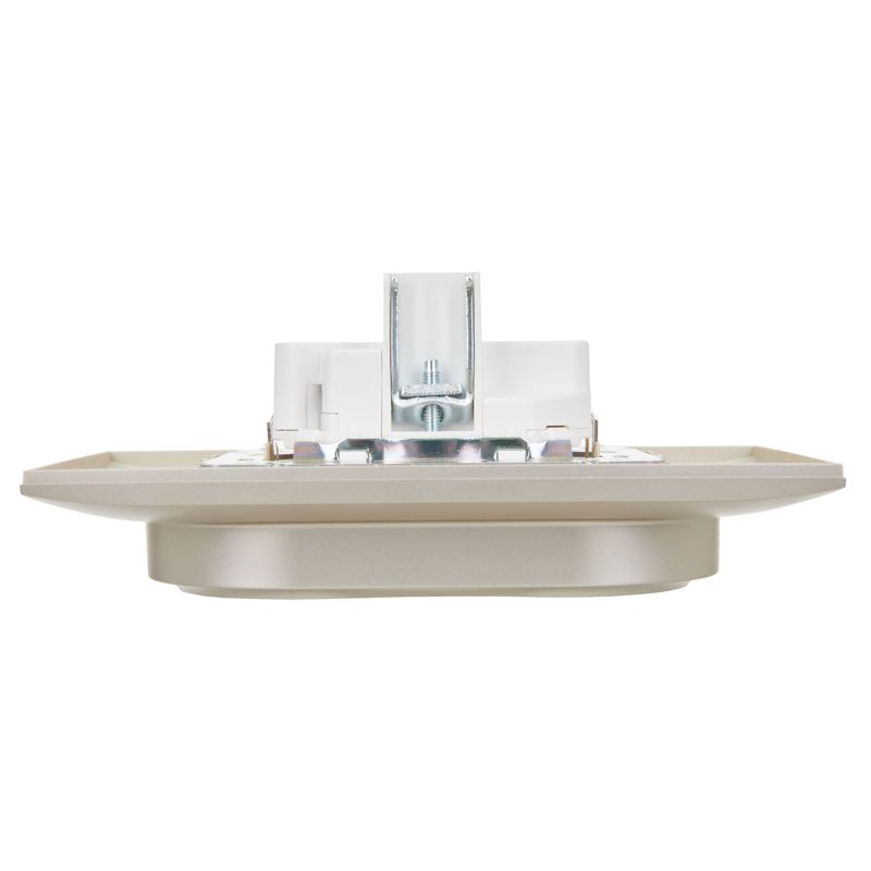 SKANDY Розетка 2-местная с заземлением без защитных шторок 16А в сборе SK-R08Sh шампань IEK