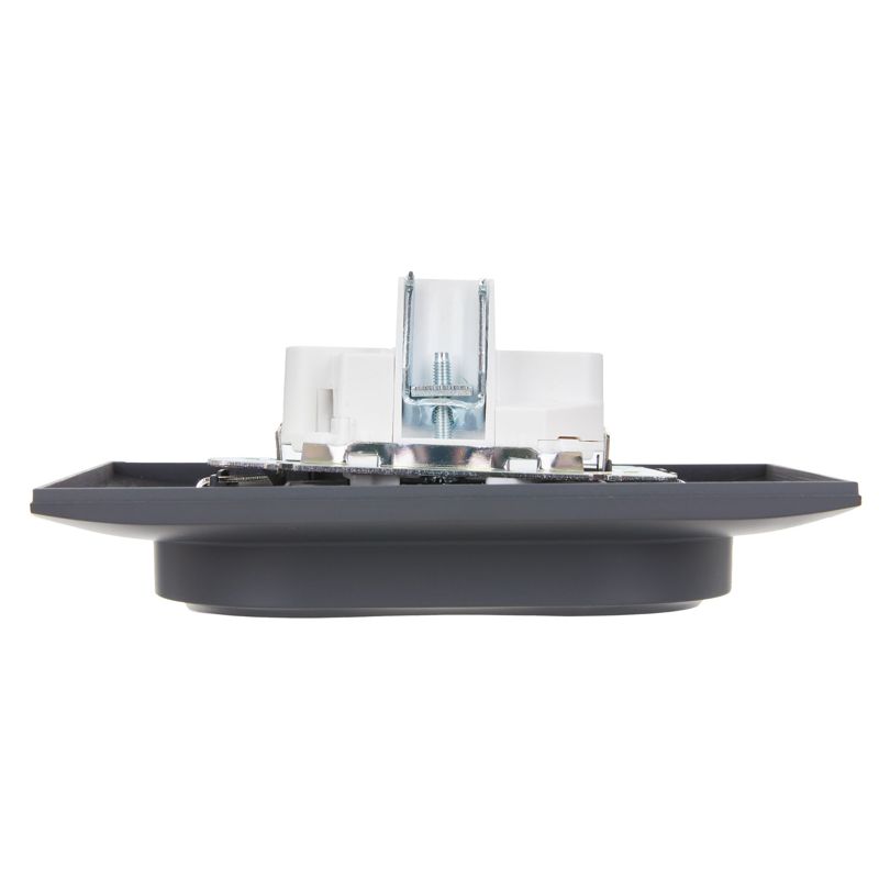 SKANDY Розетка 2-местная с заземлением без защитных шторок 16А в сборе SK-R08T титан IEK