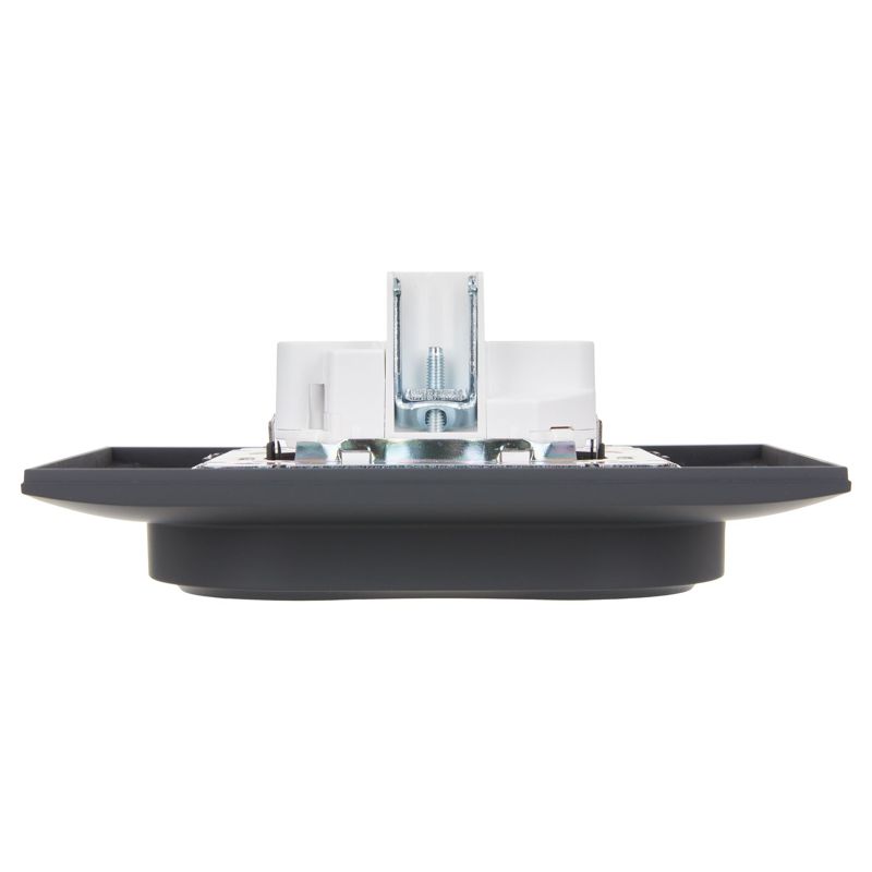 SKANDY Розетка 2-местная с заземлением без защитных шторок 16А в сборе SK-R08G графит IEK