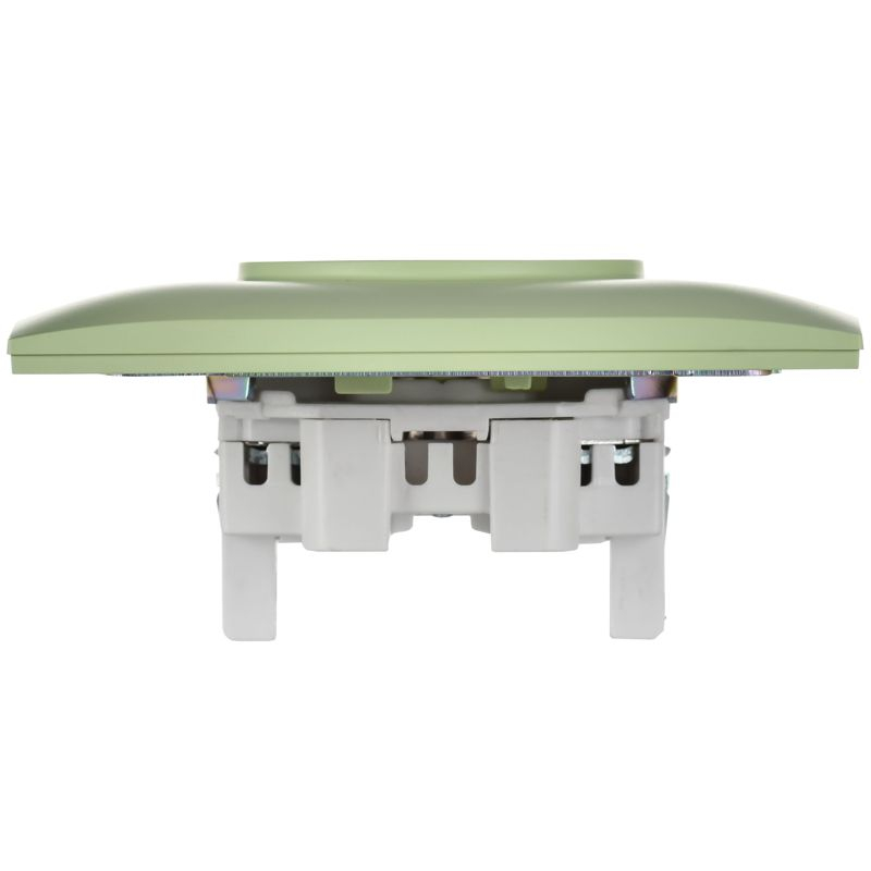 SKANDY Розетка 2-местная без заземления с защитными шторками 10А в сборе SK-R09G мятный IEK