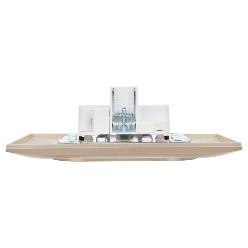 SKANDY Розетка 2-местная без заземления с защитными шторками 10А в сборе SK-R09Sa песочный IEK