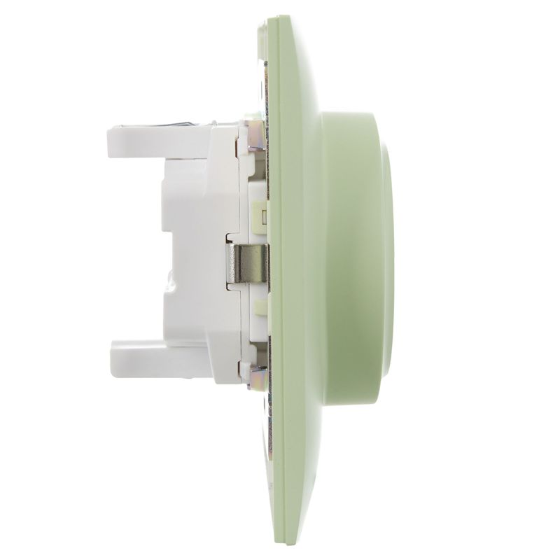 SKANDY Розетка 2-местная с заземлением с защитными шторками 16А в сборе SK-R07G мятный IEK