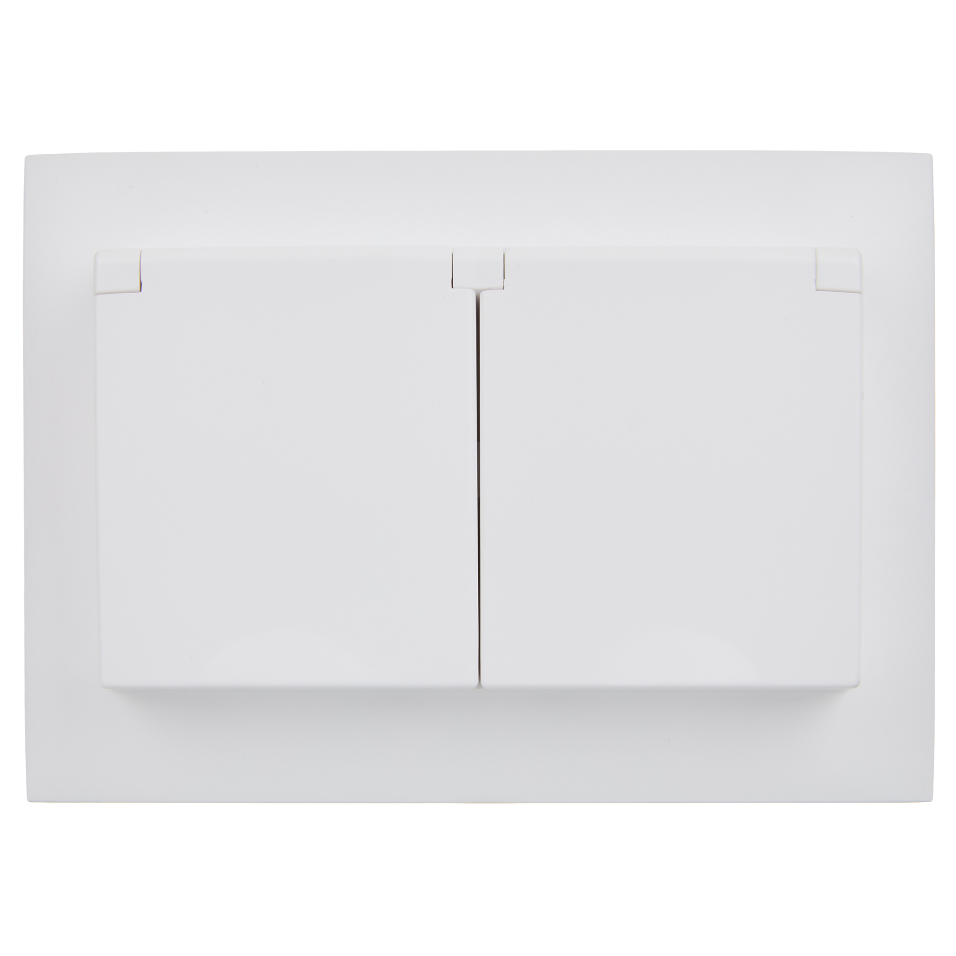 SKANDY Розетка 2-местная и крышкой 16А в сборе IP44 SK-R12W арктический белый IEK