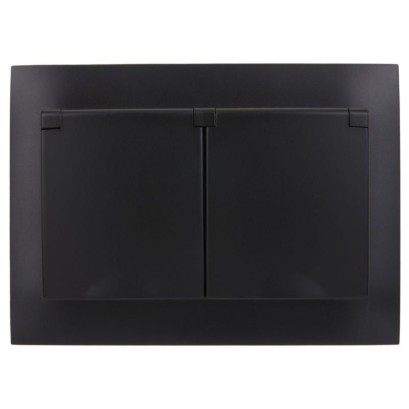 SKANDY Розетка 2-местная и крышкой 16А в сборе IP44 SK-R12Bl черный IEK