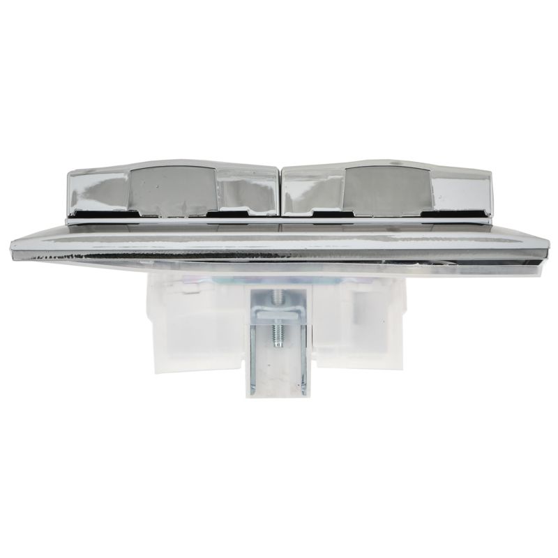 SKANDY Розетка 2-местная и крышкой 16А в сборе IP44 SK-R12N металл никель IEK