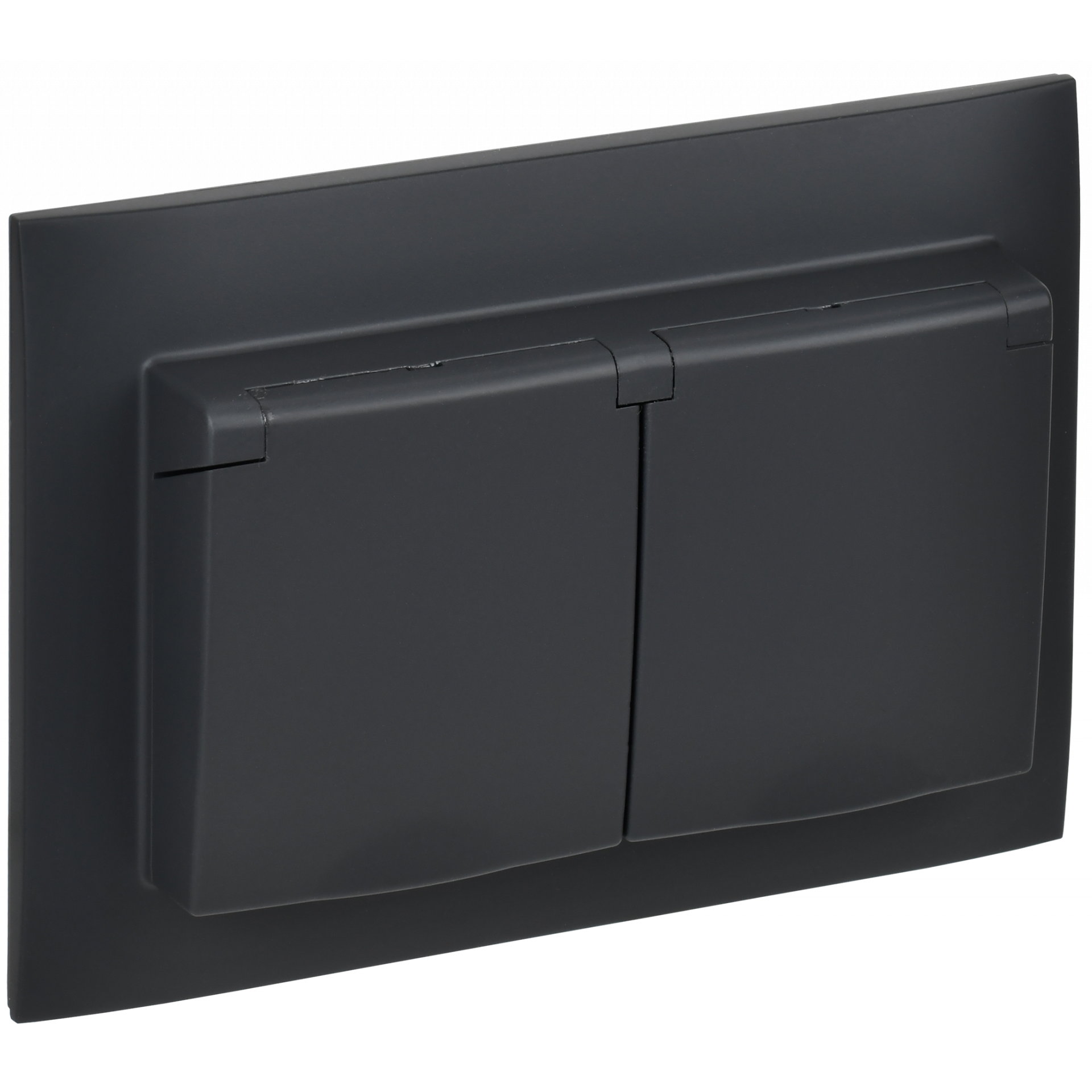 SKANDY Розетка 2-местная и крышкой 16А в сборе IP44 SK-R12G графит IEK