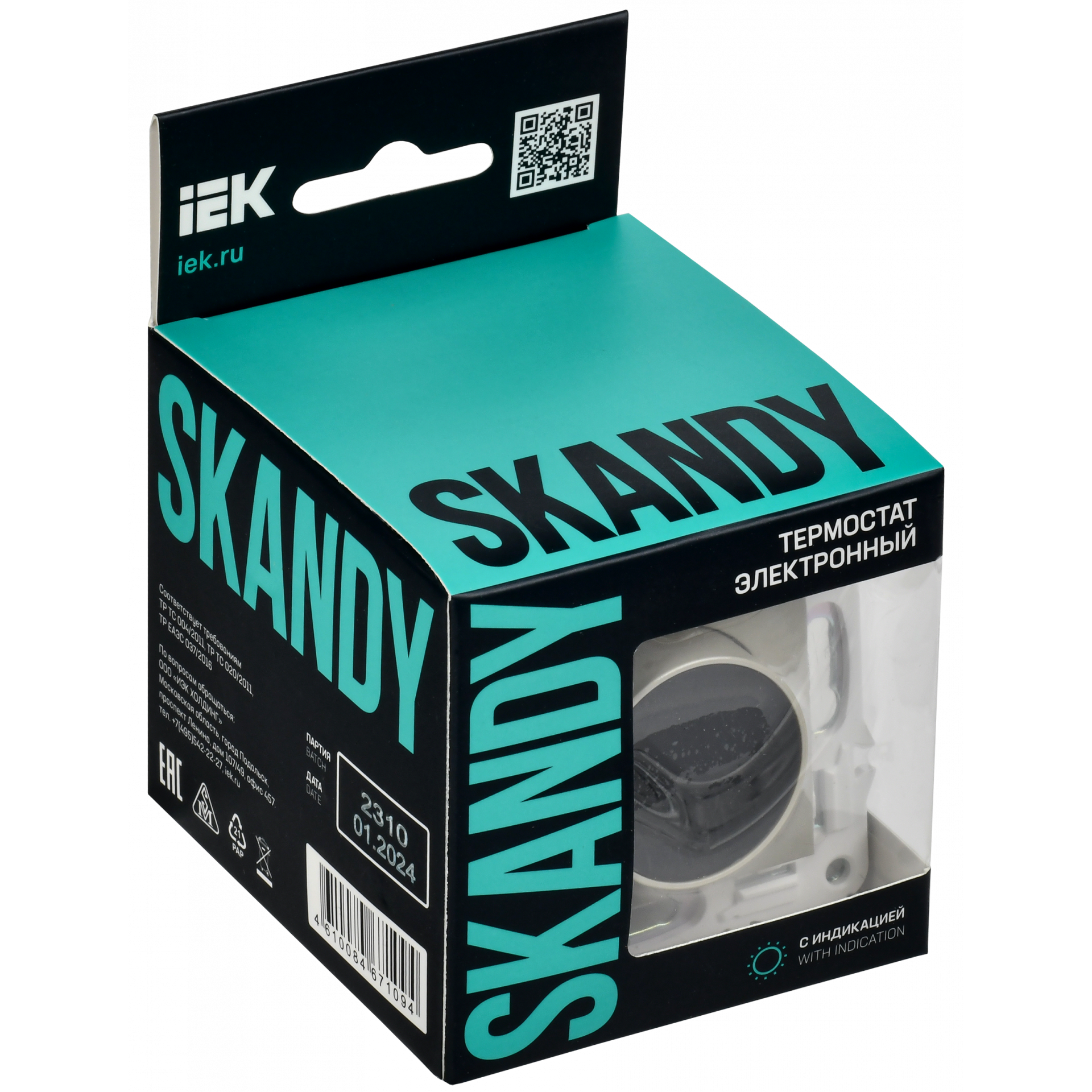 SKANDY Термостат электронный с индикацией SK-T01B бежевый IEK
