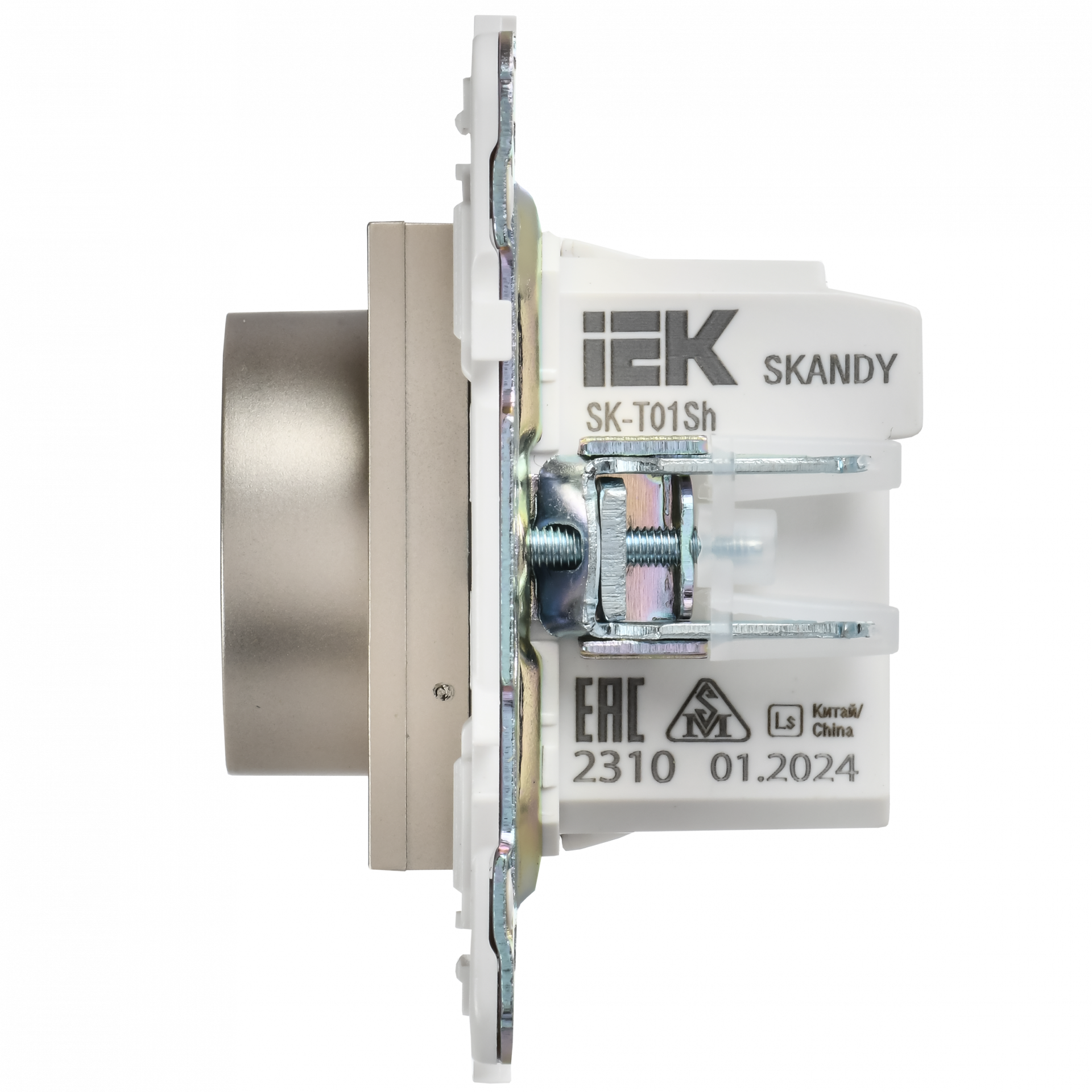 SKANDY Термостат электронный с индикацией SK-T01Sh шампань IEK