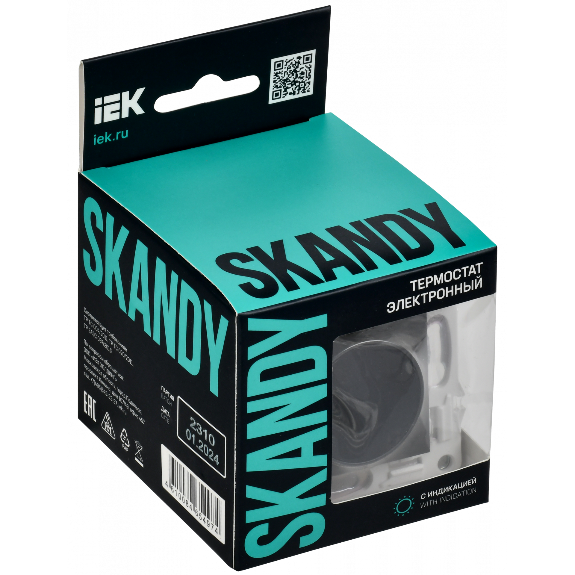 SKANDY Термостат электронный с индикацией SK-T01T титан IEK