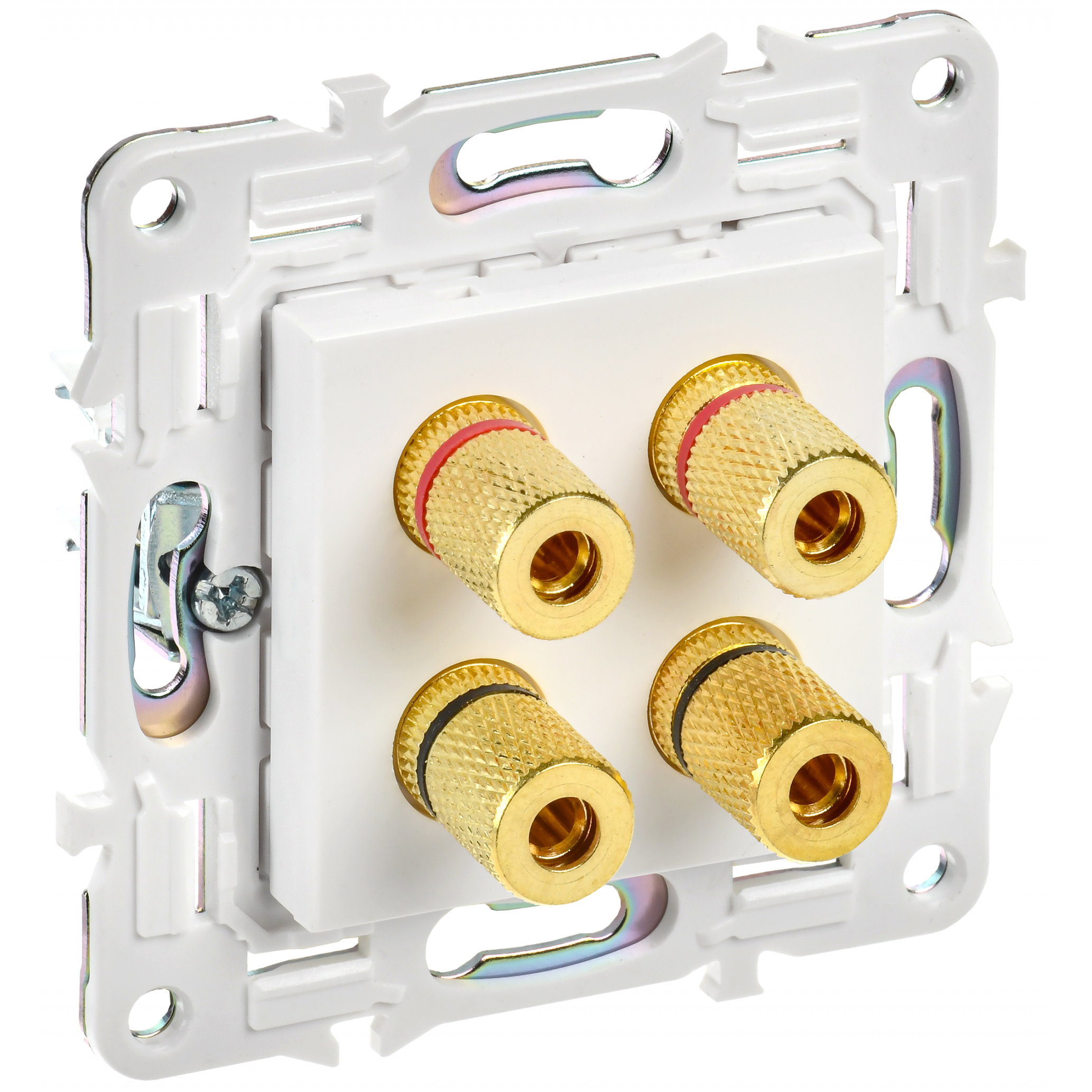 SKANDY Аудиорозетка 4-местная SK-A01W арктический белый IEK